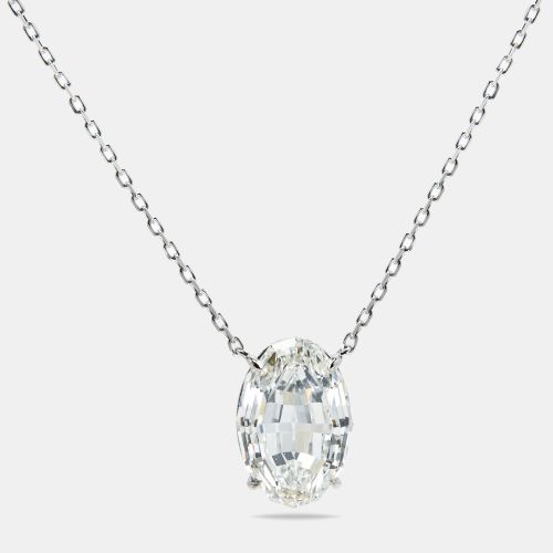 Cts Step Cut Lab Grown Diamond 18k White Gold Chain Necklace - The Diamond Edit - Modalova