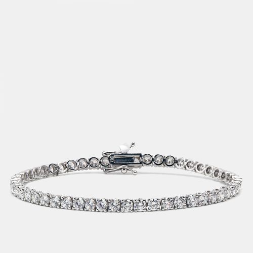Cts Round Brilliant Cut Lab Grown Diamonds 18k White Gold Tennis Bracelet - The Diamond Edit - Modalova