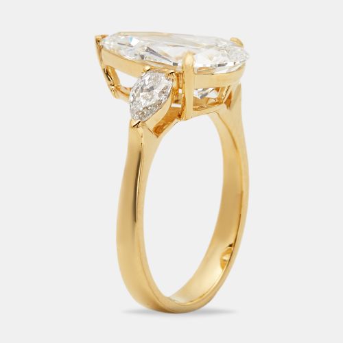 Cts Pear Brilliant Lab Grown Diamond 18k Yellow Gold Ring Size 51 - The Diamond Edit - Modalova