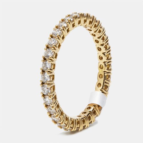 Ct Round Brilliant Lab Grown Diamond 18k Yellow Gold Eternity Band Ring Size 54 - The Diamond Edit - Modalova