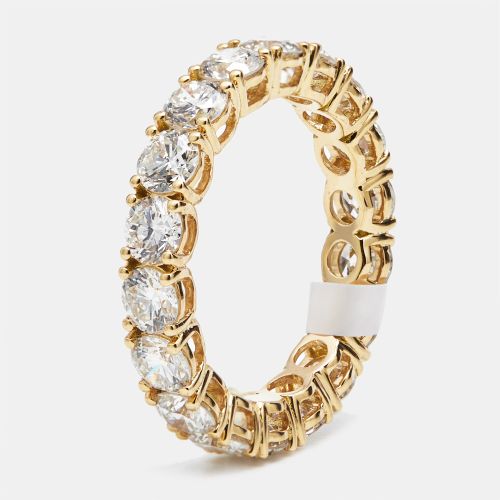 Cts Round Brilliant Lab Grown Diamonds 18k Yellow Gold Eternity Band Ring Size 54 - The Diamond Edit - Modalova