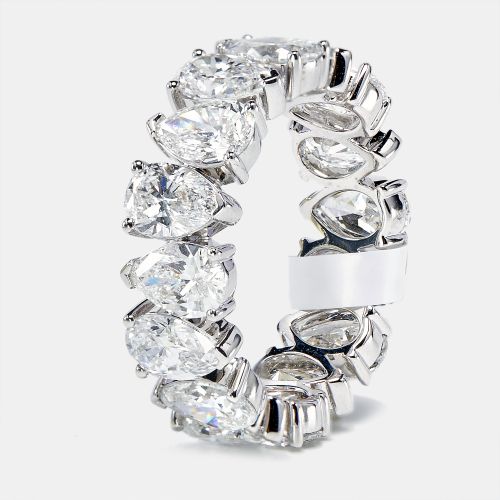 Cts Pear Brilliant Lab Grown Diamonds 18k White Gold Eternity Band Ring Size 54 - The Diamond Edit - Modalova