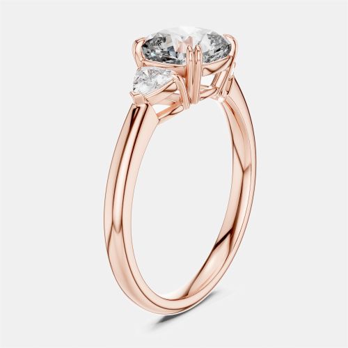 Cts Cushion & Triangle Cut 18k Rose Gold Lab Grown Diamond Ring Size 53 - The Diamond Edit - Modalova
