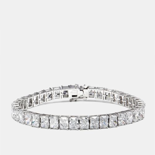 Cts Radiant Lab Grown Diamond 18k White Gold Bracelet - The Diamond Edit - Modalova