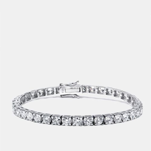 Cts Round Lab Grown Diamonds 18k White Gold Bracelet - The Diamond Edit - Modalova