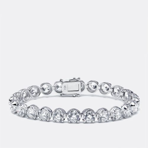 Cts Round Lab Grown Diamonds 18k White Gold Bracelet - The Diamond Edit - Modalova