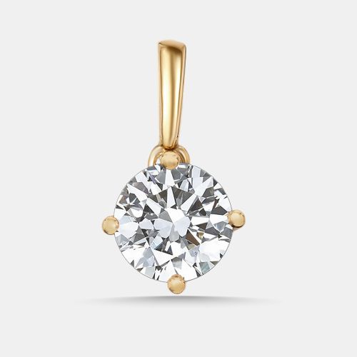 Cts Round Lab Grown Diamonds 18k Yellow Gold Pendant - The Diamond Edit - Modalova