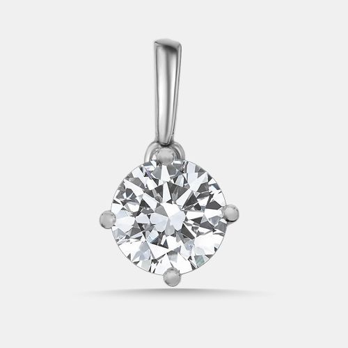 Cts Round Lab Grown Diamonds 18k White Gold Pendant - The Diamond Edit - Modalova