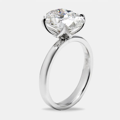 Cts Oval Brilliant Lab Grown Diamond 18k White Gold Ring Size 56 - The Diamond Edit - Modalova