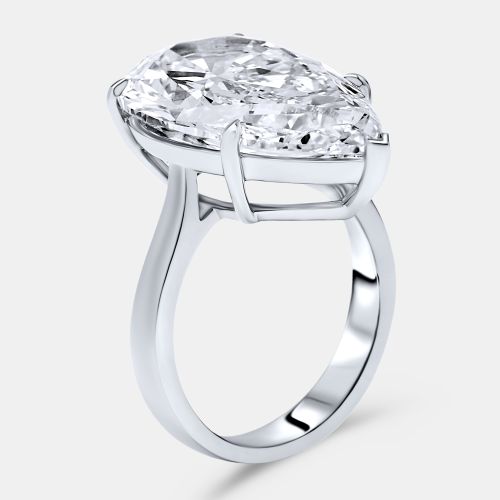 Cts Pear Brilliant Lab Grown Diamond 18k White Gold Ring Size 51 - The Diamond Edit - Modalova