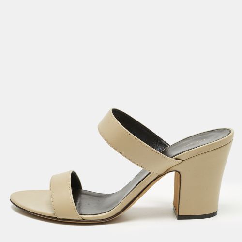 The Row Beige Leather Awar Slide Sandals Size 36 - The Row - Modalova