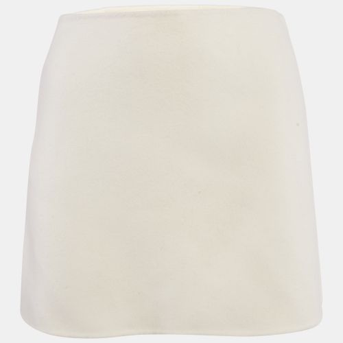 Ivory Felt High-Waist Mini Skirt XS - Theory - Modalova