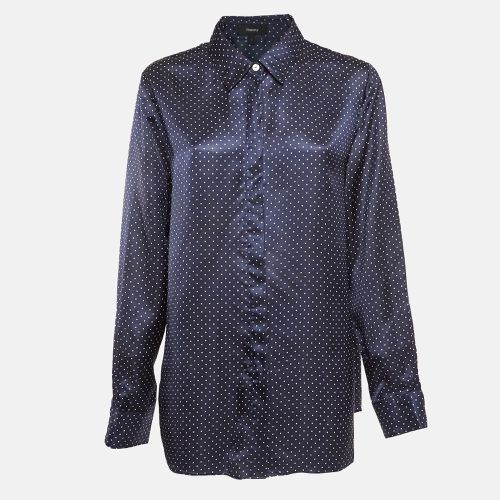 Theory Navy Blue Polka Dots Print Shirt L - Theory - Modalova