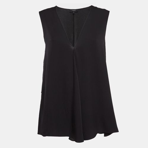 Theory Black Silk Sleeveless Top L - Theory - Modalova