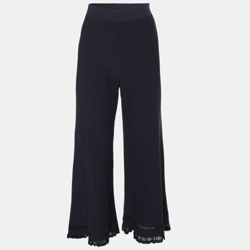 Theory Navy Blue Rib Knit Palazzo Pants S - Theory - Modalova