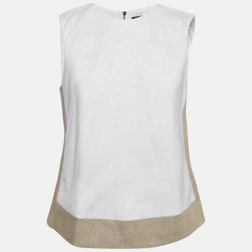 Theory White/Brown Line Sleeveless Top M - Theory - Modalova