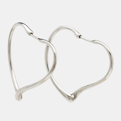 Tiffany & Co. Open Heart Sterling Silver Hoop Earrings - Tiffany & Co. - Modalova