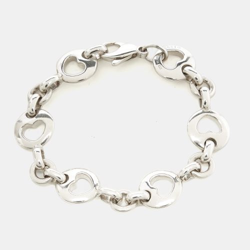 Tiffany & Co. Stencil Heart Sterling Silver Oval Link Bracelet - Tiffany & Co. - Modalova