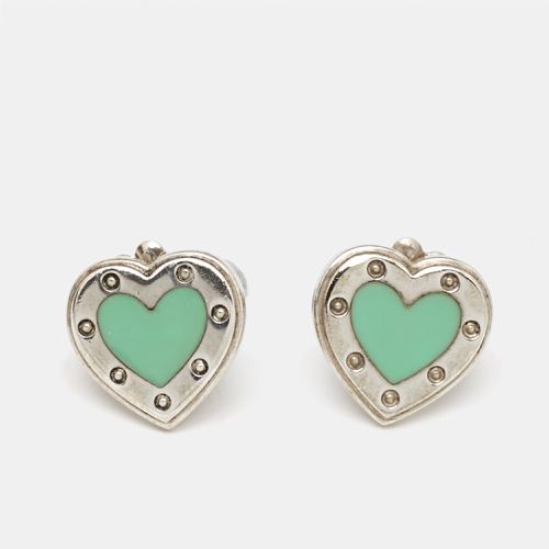 Tiffany & Co. Love Tiffany Blue® Enamle Heart Sterling Silver Stud Earrings - Tiffany & Co. - Modalova