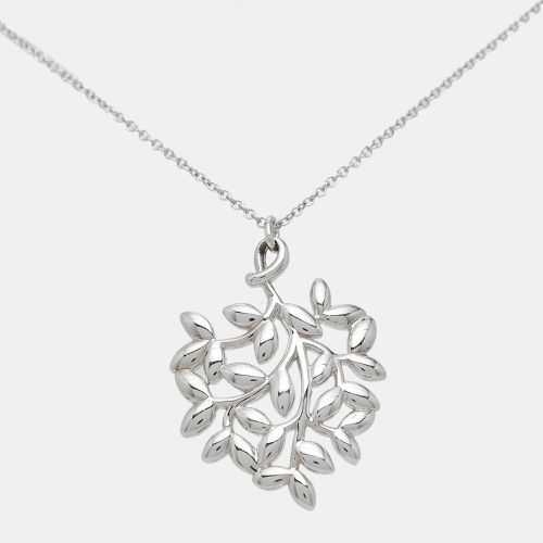 Tiffany & Co. Paloma Picasso Olive Leaf Sterling Silver Pendant Necklace - Tiffany & Co. - Modalova