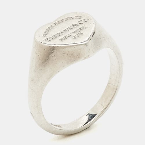 Tiffany & Co. Return To Tiffany Silver 925 Heart Signet Ring Size 50 - Tiffany & Co. - Modalova