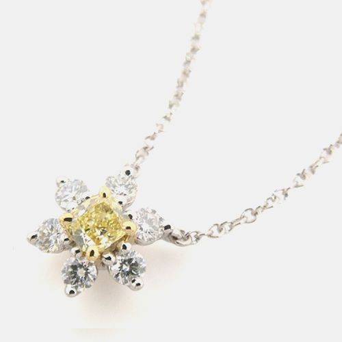 Tiffany & Co. Platinum, Diamond and Yellow Sapphire Buttercup Pendant Necklace - Tiffany & Co. - Modalova