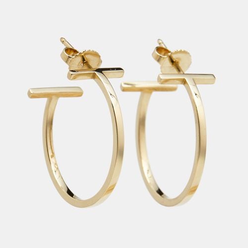 Tiffany & Co. Tiffany T Wire Medium Model 18k Yellow Gold Hoop Earrings - Tiffany & Co. - Modalova