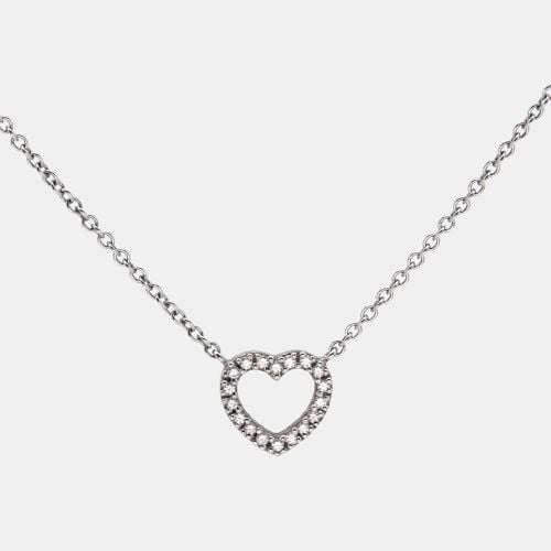 Tiffany & Co. Mini Metro Heart 18k White Gold Necklace - Tiffany & Co. - Modalova