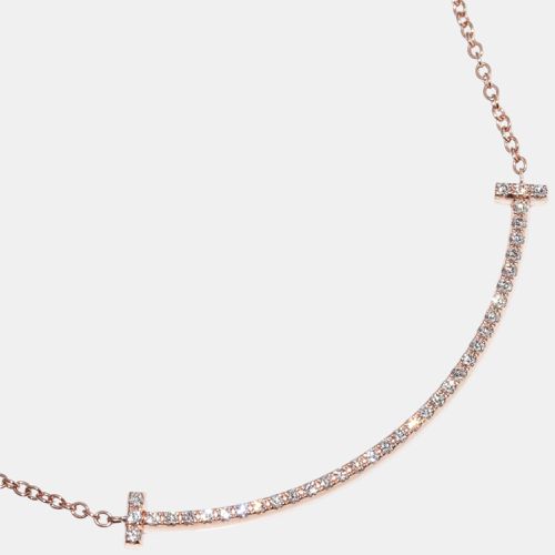 K Rose and Diamond T Smile Pendant Necklace - Tiffany & Co. - Modalova