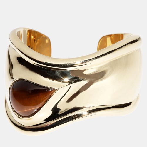 K Gold Tiger Eye Elsa Peretti Bone Cuff Bangle Bracelet - Tiffany & Co. - Modalova