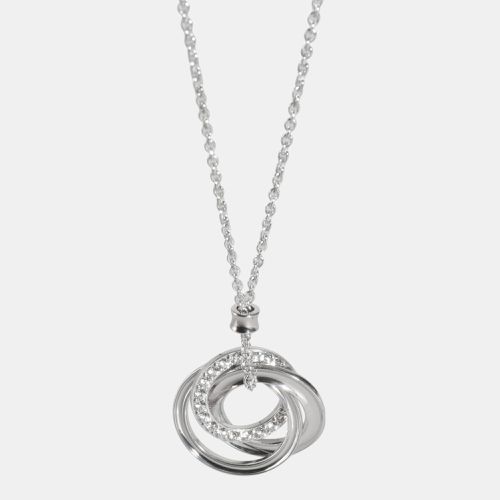 Tiffany & Co. 18K White Gold and Diamonds 1837 Triple Interlocking Circle Pendant Necklace - Tiffany & Co. - Modalova