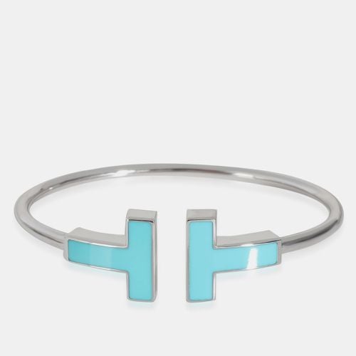 Tiffany & Co. 18k White Gold Turquoise Large T Wire Bracelet - Tiffany & Co. - Modalova