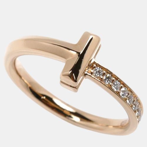 Tiffany & Co 18K PG Pink Gold Diamond T One Narrow Ring Rose Gold Metal - Tiffany & Co. - Modalova