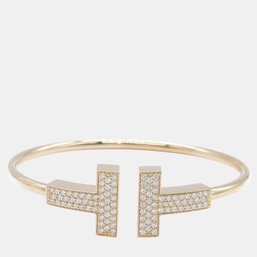 Tiffany & Co. 18k Pink Gold T Wire Large Diamond Bracelet - Tiffany & Co. - Modalova