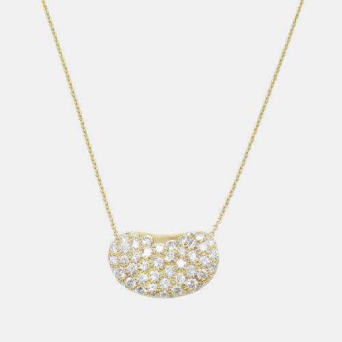 Tiffany & Co. 18k Yellow Gold Diamond Bean Necklace Clear Metal - Tiffany & Co. - Modalova