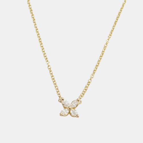 Tiffany & Co. Victoria Mini Diamond Necklace 18k Pink Gold Clear Metal - Tiffany & Co. - Modalova