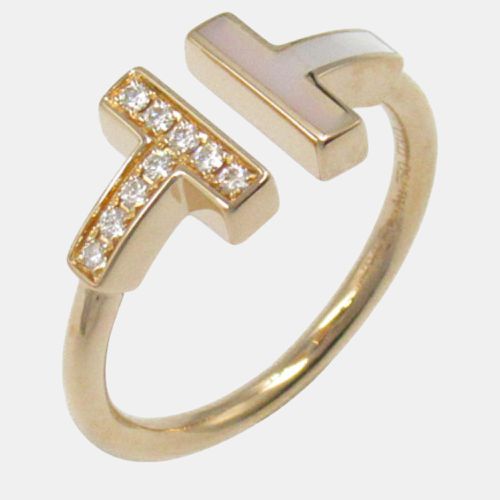 Tiffany & Co. 18K Rose Gold and Diamond T Wire Band Ring EU 53 - Tiffany & Co. - Modalova