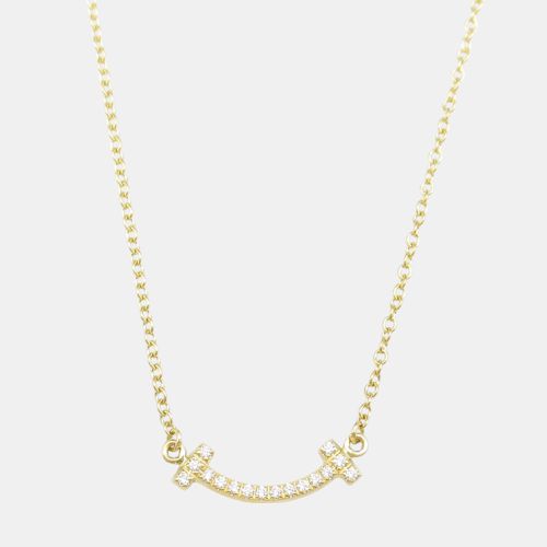 Tiffany & Co. T Smile Mini Diamond Necklace 18k Yellow Gold Metal - Tiffany & Co. - Modalova