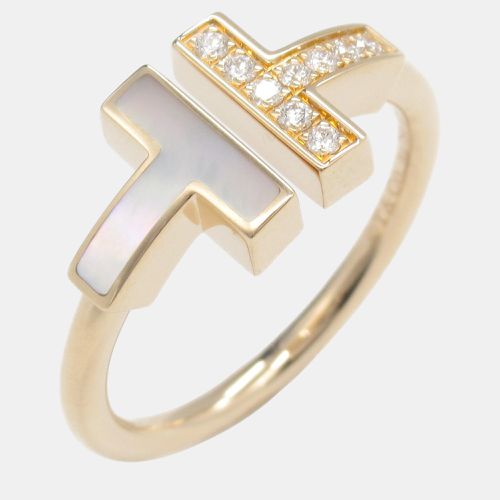 Tiffany & Co. T Wire Ring Diamond Shell 18k Pink Gold White Metal - Tiffany & Co. - Modalova