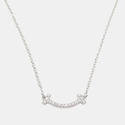 T Smile Mini Diamond Necklace 18k Gold Clear Metal - Tiffany & Co. - Modalova