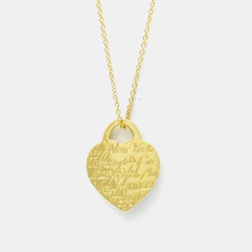 Tiffany & Co. 18K Yellow Gold Notes Fifth Avenue Heart Tag Pendant Necklace - Tiffany & Co. - Modalova