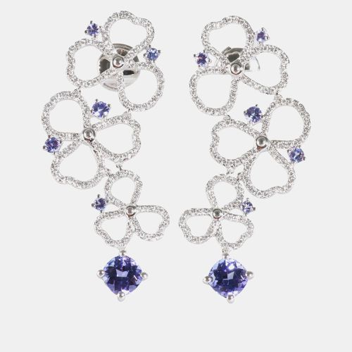 Tiffany & Co. 18k White Gold 0.56 CTW Paper Flowers Tanzanite Earrings - Tiffany & Co. - Modalova