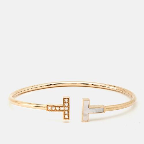 Tiffany & Co. Tiffany T Wire Diamond Mother of Pearl 18k Rose Gold Bracelet - Tiffany & Co. - Modalova