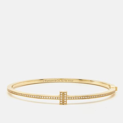 Tiffany & Co. Tiffany T Hinged Wired Diamond 18k Yellow Gold Bracelet - Tiffany & Co. - Modalova