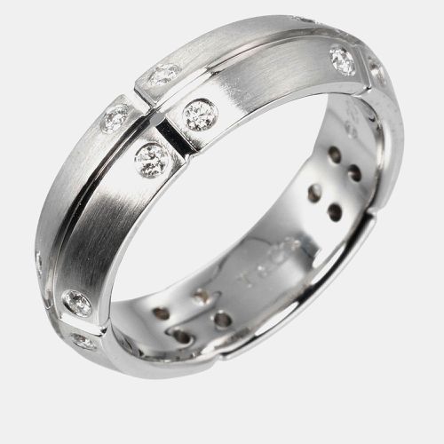 Tiffany & Co. 18K White Gold and Diamond Streamerica Band Ring EU 46.5 - Tiffany & Co. - Modalova