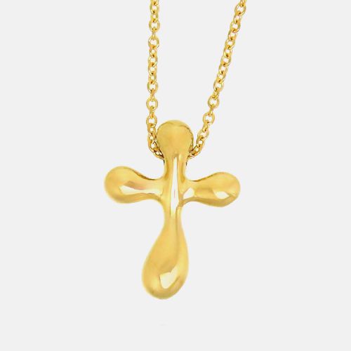 Tiffany & Co 18K Yg Small Cross Necklace Gold Metal - Tiffany & Co. - Modalova