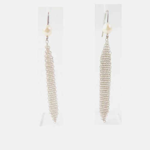 Tiffany & Co Mesh Tassel Pearl Earrings Ag925 Silver Metal - Tiffany & Co. - Modalova