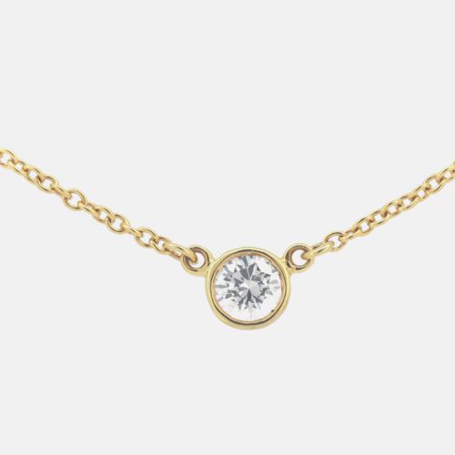 Tiffany Diamond Necklace 18K Yg Yellow Gold Black Metal - Tiffany & Co. - Modalova