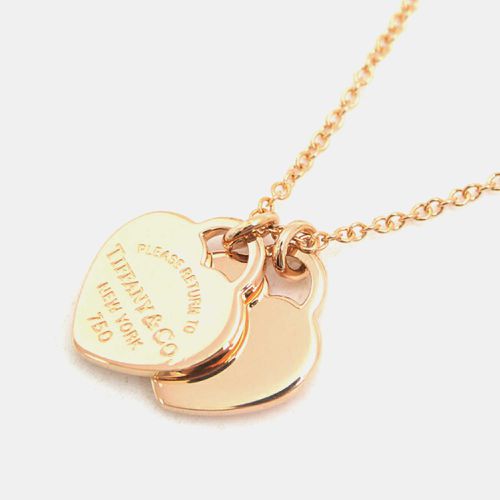 Tiffany & Co. Double Heart Necklace Pink Gold Pink Metal - Tiffany & Co. - Modalova