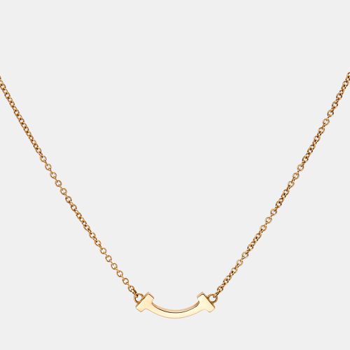 Tiffany & Co. T Smile Mini 18K Rose Gold Necklace - Tiffany & Co. - Modalova